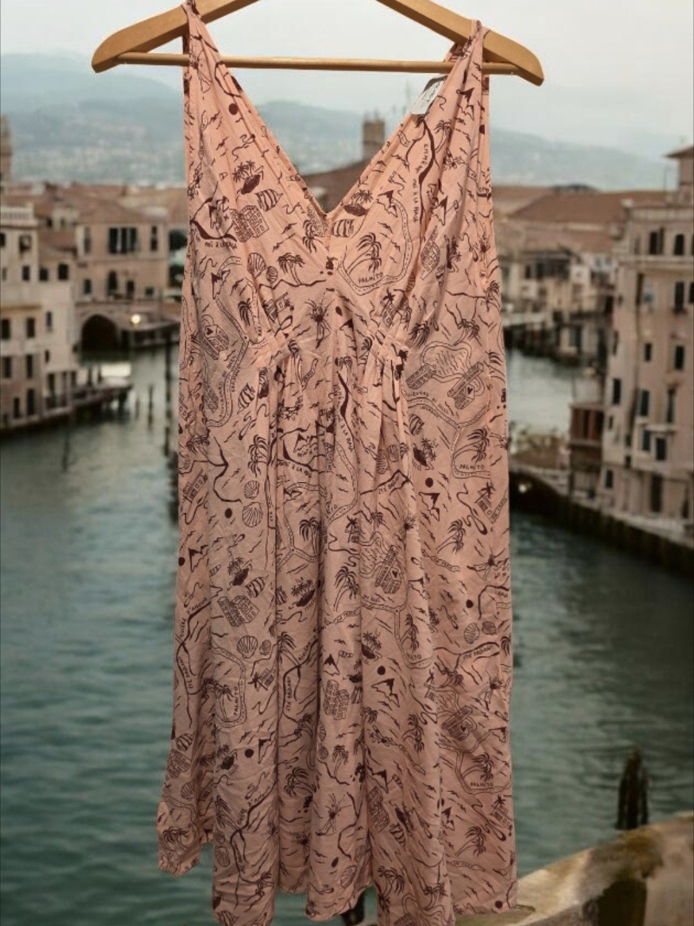 & OTHER STORIES PARIS ATELIER French Riviera peach midi dress